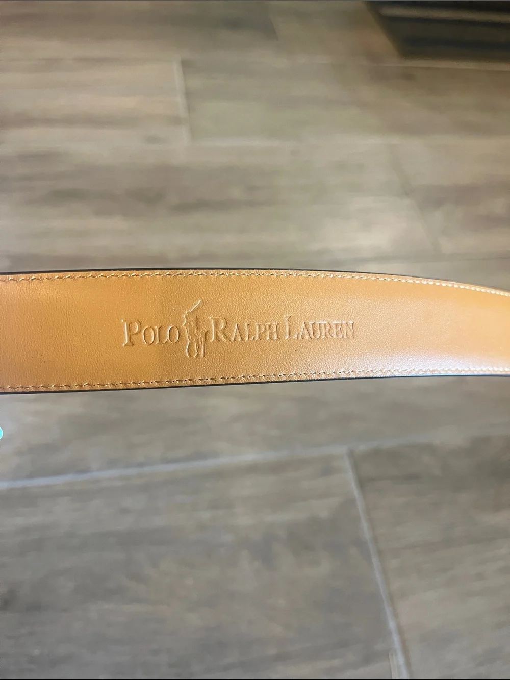 Polo by Ralph Lauren Black Leather Belt with Silver Buckle